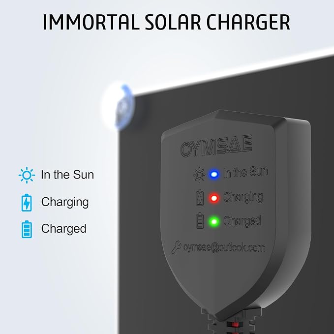 OYMSAE12V Solar Battery Charger ，10W Waterproof Solar Battery Maintainer - Image 6