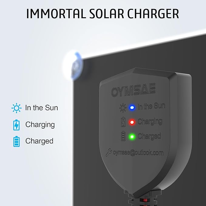 OYMSAE White 5W 12V Solar Car Battery Charger Portable Waterproof Solar Power - Image 6