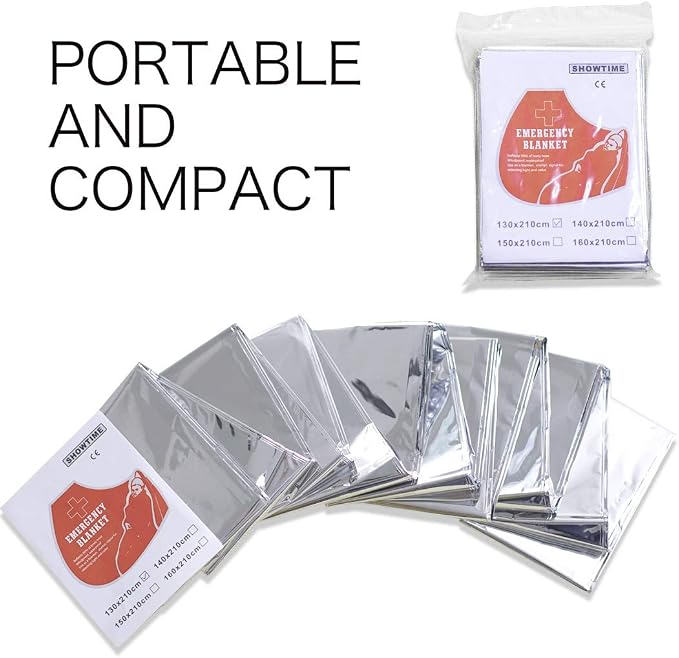 Emergency Mylar Thermal Blankets, Space Blanket Survival kit Camping Blanket - Image 7