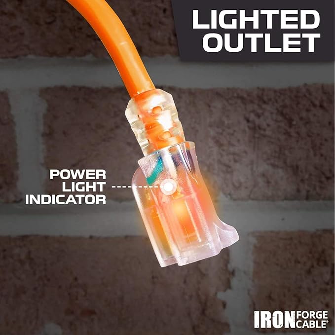 Iron Forge Cable Lighted Outdoor Extension Cord 100 Ft - Image 6