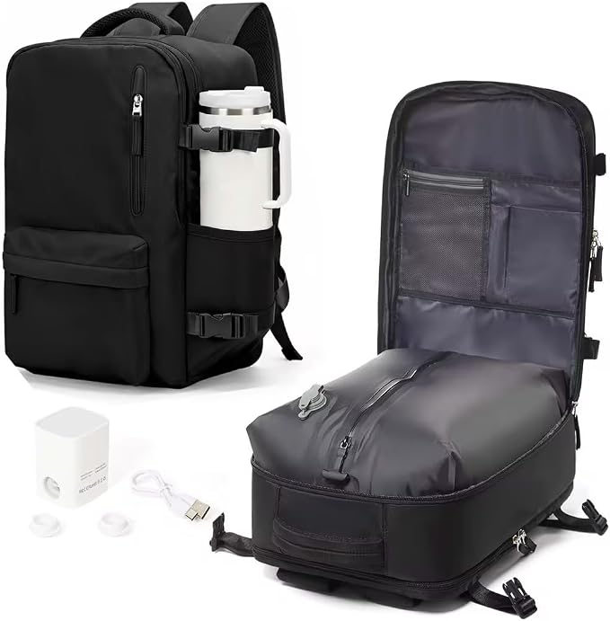 WONHOX Large Travel Backpack Carry on Flight Approved Laptop Work Business by WONHOX