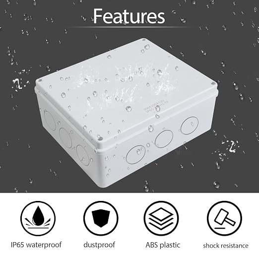 LeMotech Junction Box, Electrical Box IP65 Water Resistant Dustproof ABS - Image 5