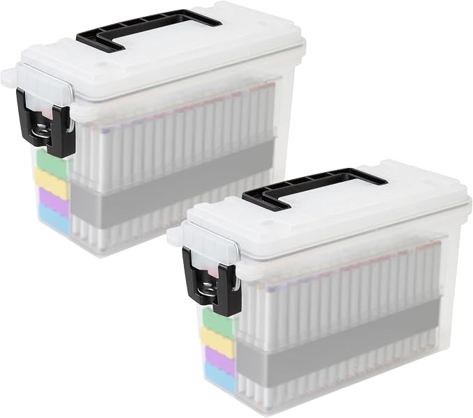 Sheffield 12793 2-Pack Ammo Storage Box, Stackable .30 Cal Field Boxes by Sheffield