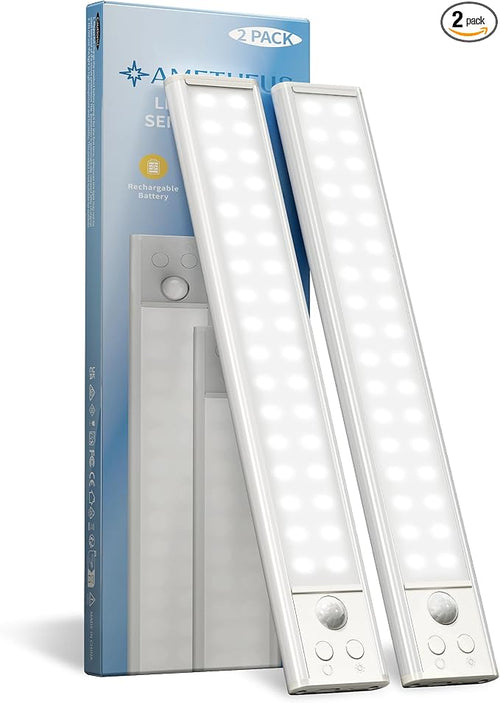 10inch Under Cabinet Lights, Motion Sensor Light Indoor, Wireless Closet Lights by AMETHEUS