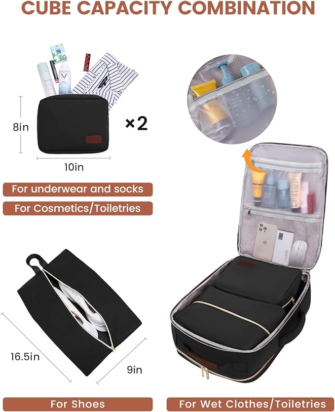 LOVEVOOK 50L Travel Backpack for Women & Men, Airline Approved Carry On Luggage - Image 5