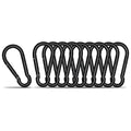 Small Carabiner Clip Hook, 1.97 inch 10 pcs Black Heavy Duty Spring Snap Hook by KINLINK