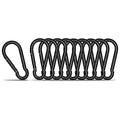 Small Carabiner Clip Hook, 2.75 inch 10 pcs Black Heavy Duty Spring Snap Hook by KINLINK