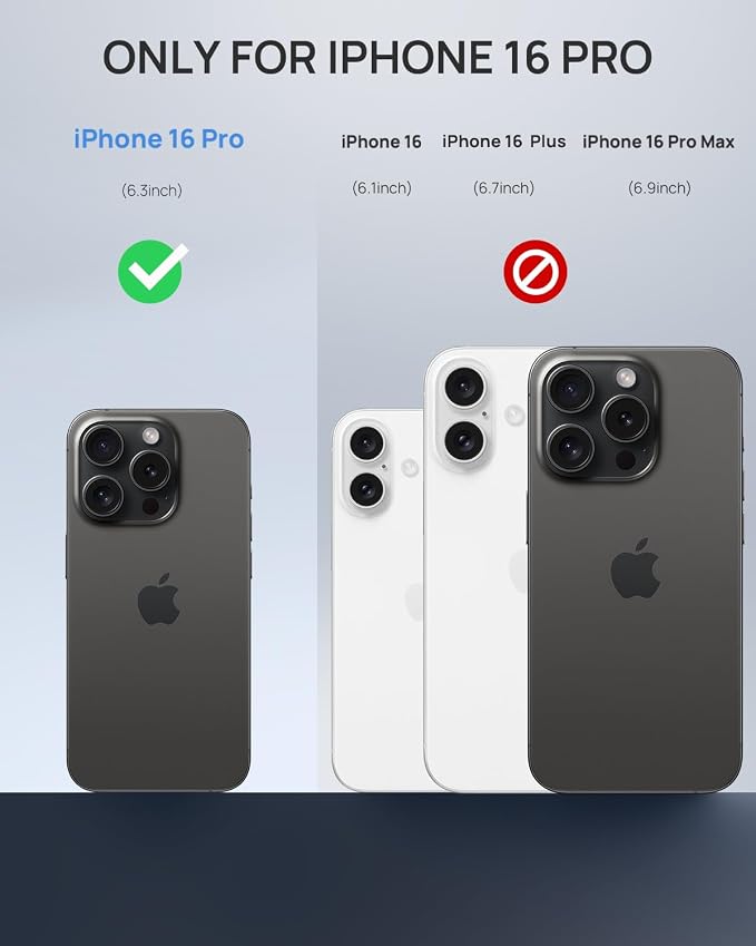 Lanhiem Magnetic for iPhone 16 Pro Case, IP68 Waterproof Dustproof Case - Image 2