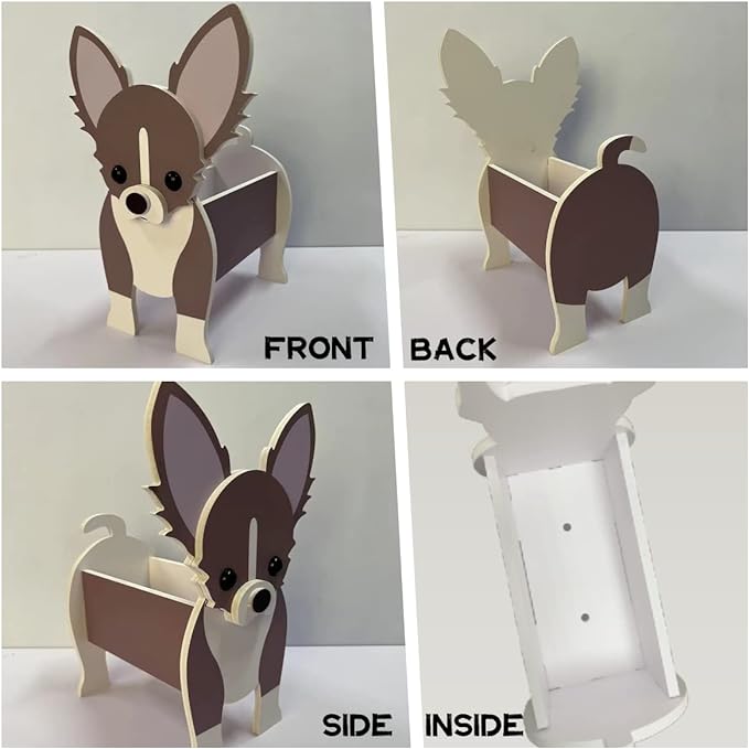 Gray Schnauzers Dog Planter Plant Pots,Cute Garden Dog Flower Planter,Dog Planters Birthday Gifts for Women,Office,Indoor/Outdoor Decor （9.45 * 9.06 * 11.81in）