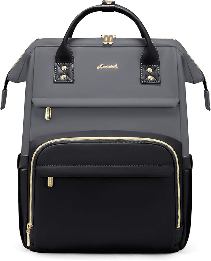 LOVEVOOK Leather Backpack for Women, 17 inch Leather Laptop Backpacks Women by LOVEVOOK