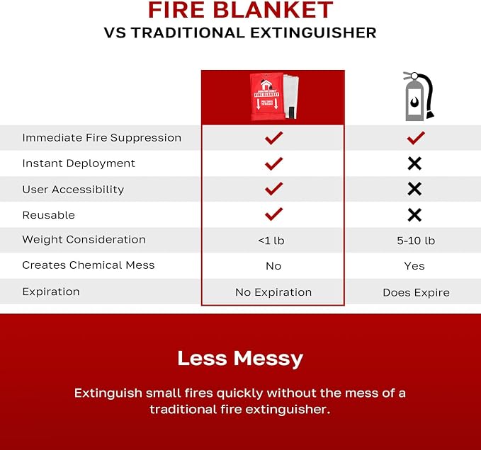 Signature Series Fire Blanket, Flame Suppression Fiberglass Blanket - Image 7