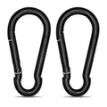 Large Carabiner Clip Hook, 5.5 inch 2 pcs Black Heavy Duty Spring Snap Hook Key by KINLINK