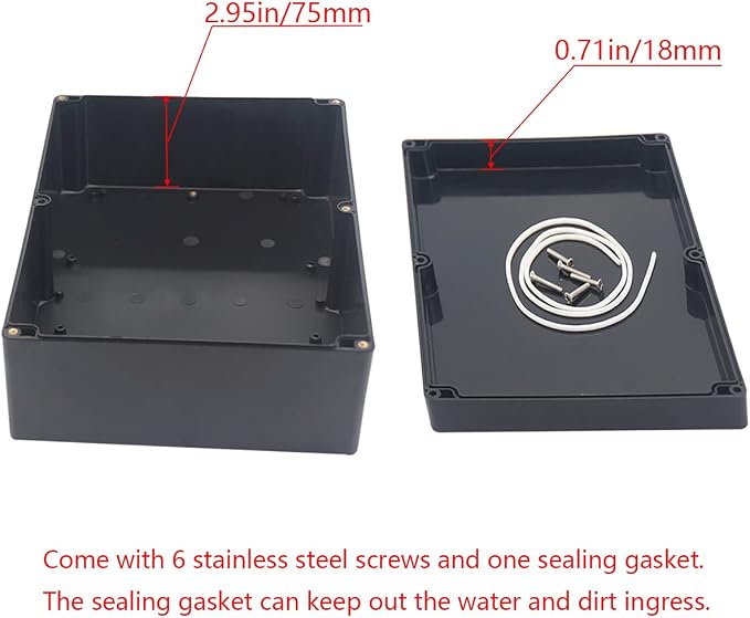 Project Box ABS Black Electrical Boxes IP65 Outdoor Waterproof Box Electronic - Image 5