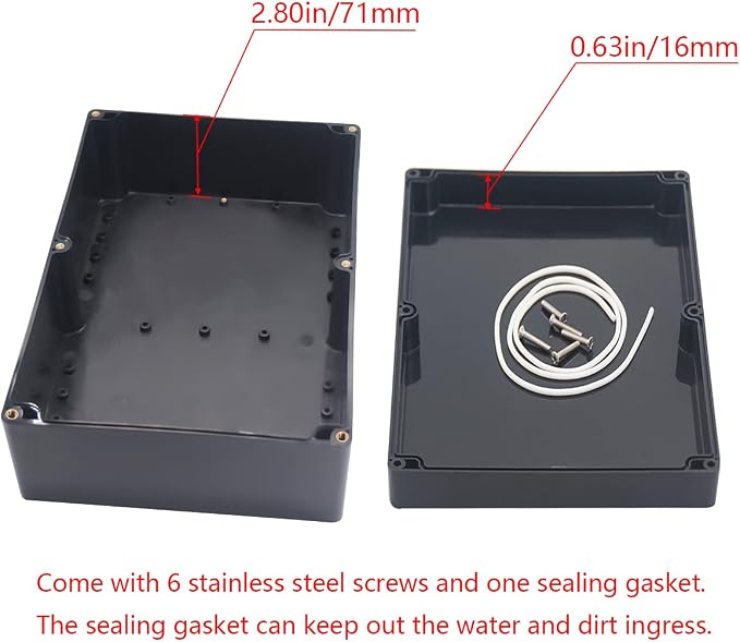 Project Box ABS Black Electrical Boxes IP65 Outdoor Waterproof Box Electronic - Image 5