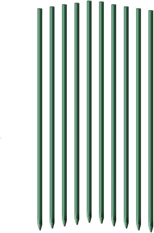 5 Ft 50pack Garden Stakes for Climbing Plants,1/4" Dia Supports Poles EcoStake Rust-Free Plant Sticks Fence Post (60inch)