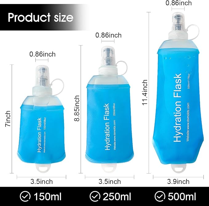 WILDREEDS 150ml Soft Flask, TPU Collapsible Soft Water Bottle - Image 5