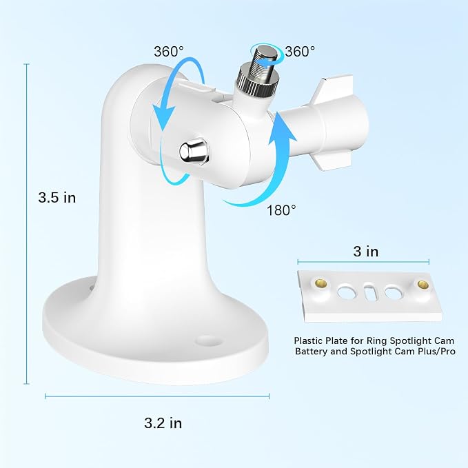 2Pack Wall Mount for Ring Spotlight Cam Battery and Ring Spotlight Cam Plus/Pro - Image 4