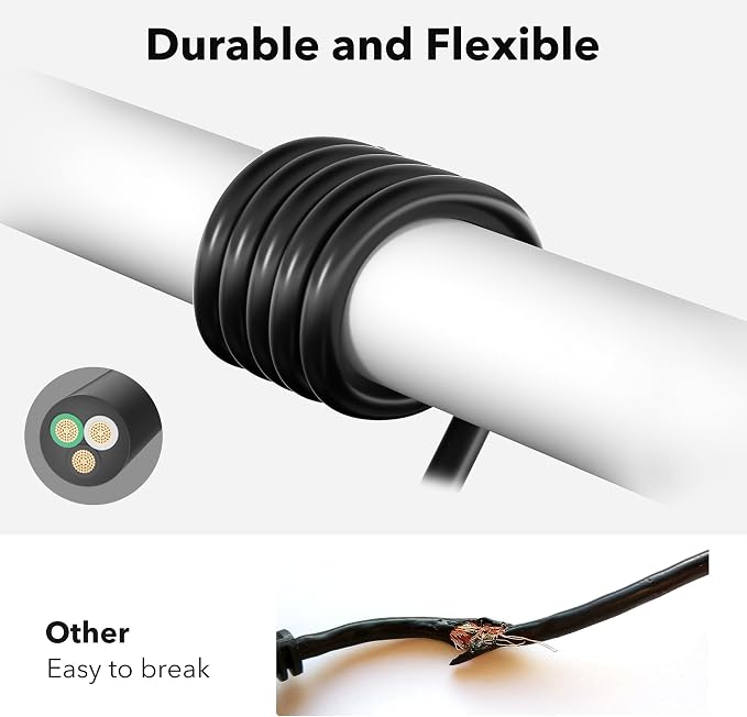 BN-LINK 3ft Indoor Outdoor Extension Cord 16/3 SJTW, 2 Pack, PVC Cable Jacket - Image 3