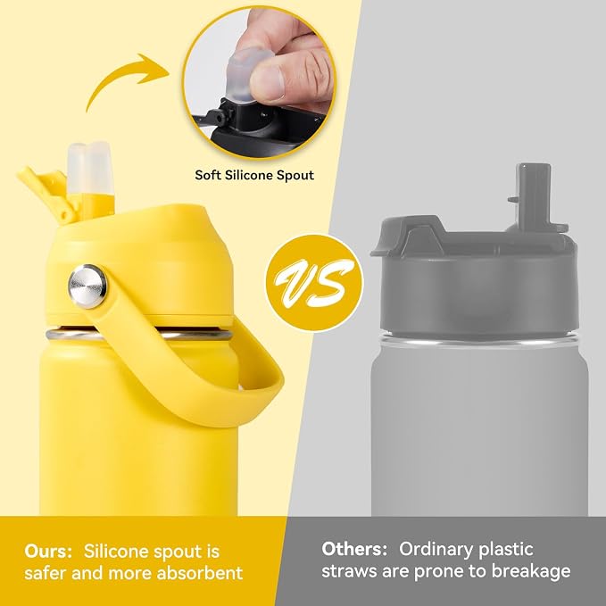 Fijinhom 18oz Insulated Stainless Steel Water Bottle, Wide Mouth Double Wall - Image 4