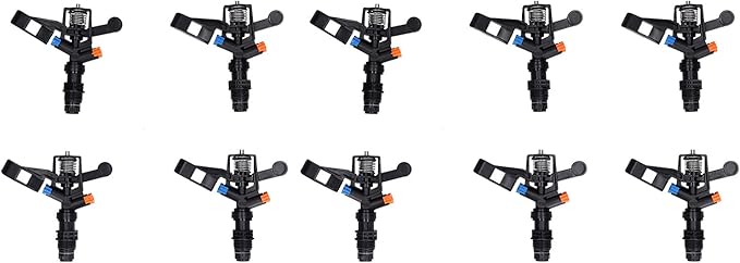 Rocking Arm Sprinklers,10PCS Plastics G 1/2 Male Thread 360° Rotating Sprinklers Watering Sprinkler for Yard Lawn and Grass Irrigation 4.7x4.5in