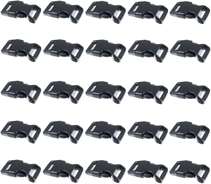 Black Plastic Side Release Buckles by ParacordPlanet
