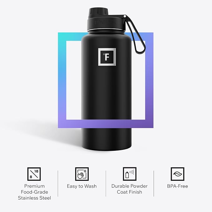 IRON °FLASK Camping & Hiking Hydration Flask - 32 oz Aurora - Image 5