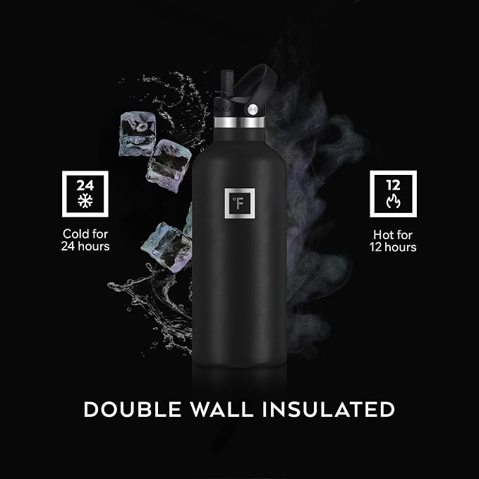 IRON °FLASK Camping & Hiking Hydration Flask - 24 oz Fire Red - Image 4