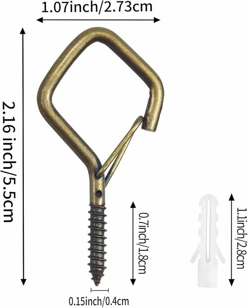 120 Pcs Bronze Eye Hooks Screw Heavy Duty, Ceiling Hooks - Image 2