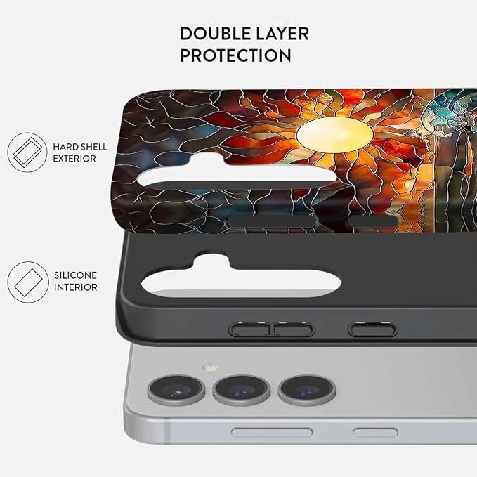 Compatible for Samsung Galaxy S25 FE 5G Case, Dual Layer Heavy Duty 2 in 1 - Image 2