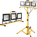 22000 Lumen Work Lights with Stand, 3 Head Portable LED Work Light, with by GUWELL