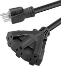 100FT 12/3 Outdoor Extension Cord, Heavy Duty 3-Outlet SJTW Indoor/Outdoor by Mshyet