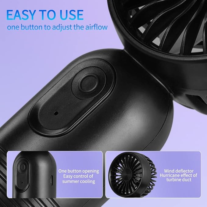 Mini Portable Fan 6 Pack, Cute Handheld Battery Operated Lightweight Small - Image 3