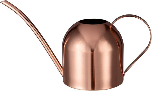 IMEEA Indoor Watering Can for House Plants 33oz/1L Stainless Steel Watering Can with Long Spout (Rose Gold)