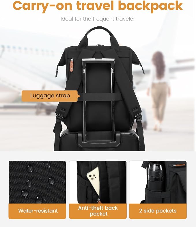 LOVEVOOK Laptop Backpack Purse for Women Work Traveling Commuter Backpack - Image 5