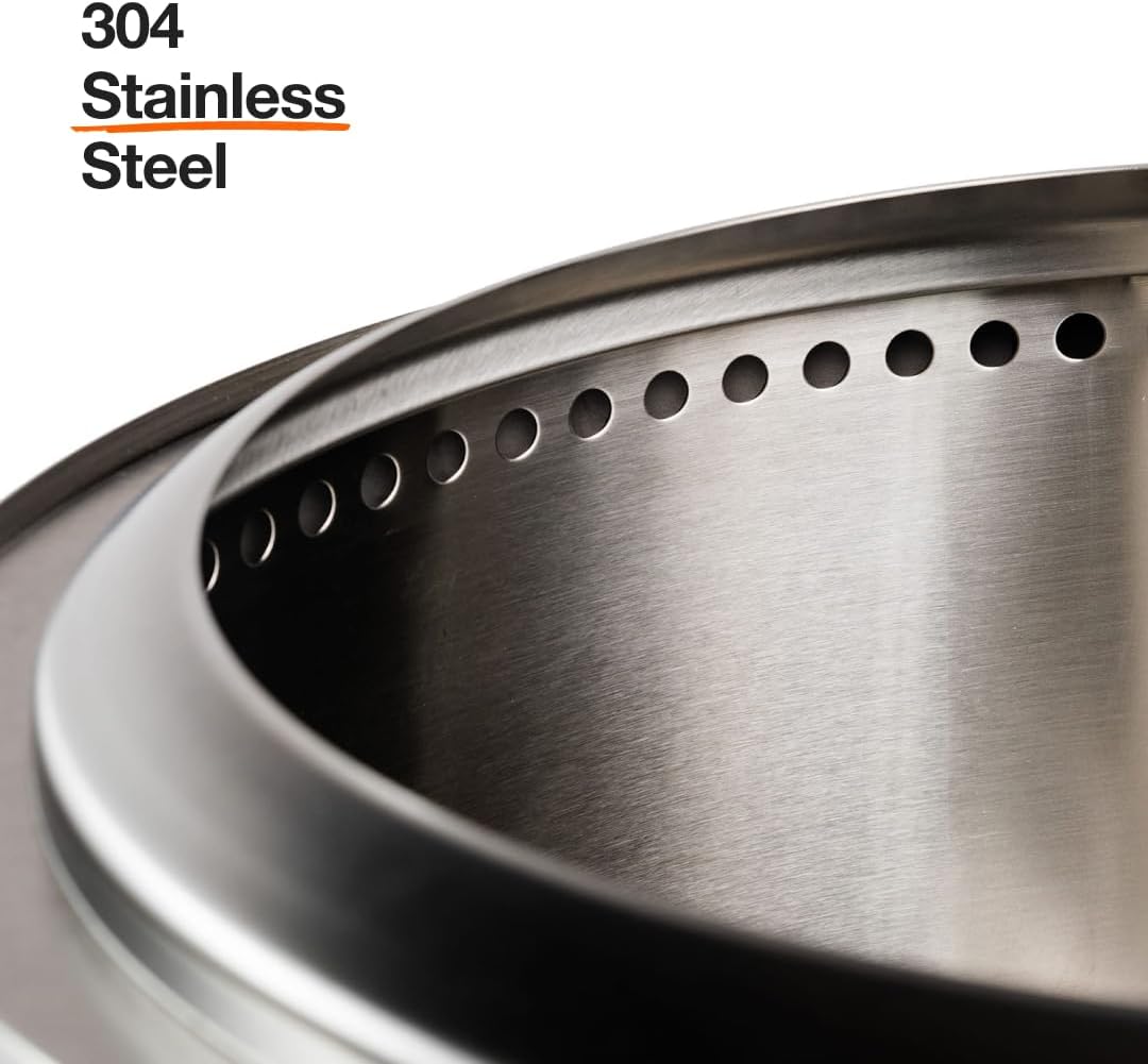 Solo Stove Yukon 2.0, 27 Inch Smokeless Fire Pit with Removable Ash Pan - Wood Burning Portable Stainless Steel Outdoor Fireplace, Stainless Steel, Ideal for 6 or More People, 38 lbs, Water