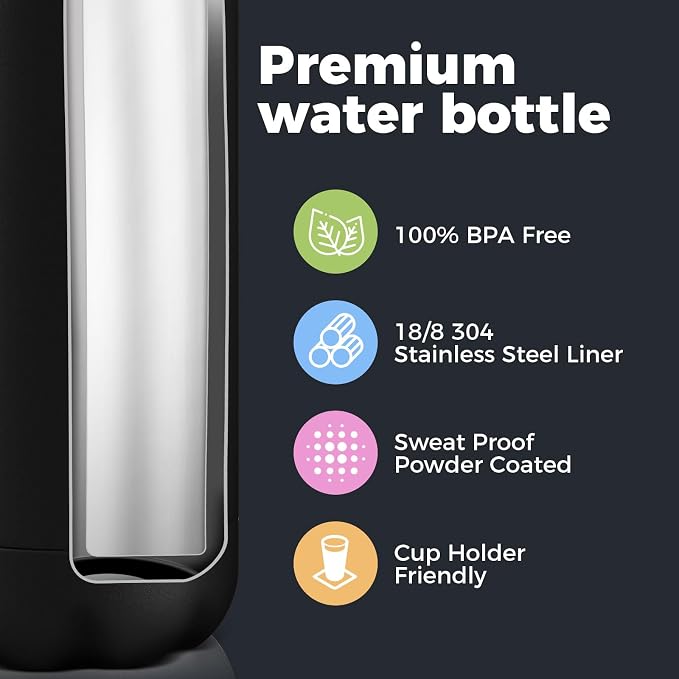 Volhoply 17oz Stainless Steel Water Bottles Bulk, Leakproof Insulated Metal - Image 4