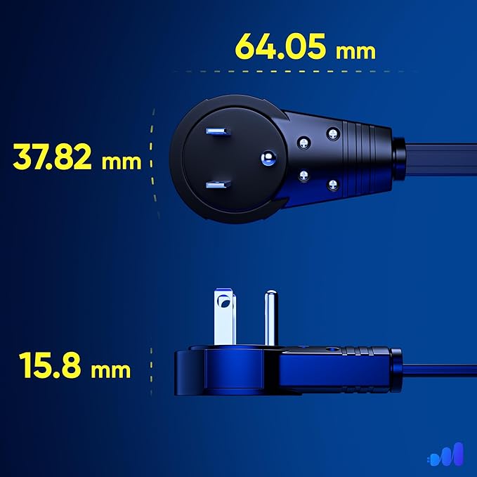 Maximm Cable 20 Ft 360° Rotating Flat Plug Extension Cord, 16/3 AWG Multi 3 - Image 4