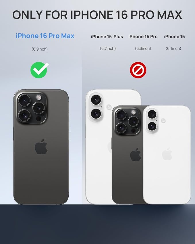 Lanhiem Magnetic for iPhone 16 Pro Max Case, IP68 Waterproof Dustproof Case - Image 8