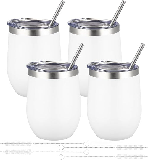 12oz/4 Pack Wine Tumbler Glasses by YEBTSLife
