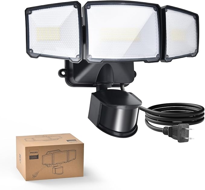 Philips 36W Motion Sensor Security Lights Outdoor, 3800 LM LED Dusk to Dawn by PhilipsLightingLED
