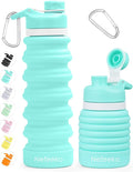 Nefeeko Collapsible Water Bottle, 26oz Silicone Foldable Water Bottles by Nefeeko