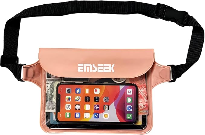 Waterproof Waist Pouch Dry Belt Bag Fanny Pack Keep Your Key Fob Wallet Kindle by EMSEEK