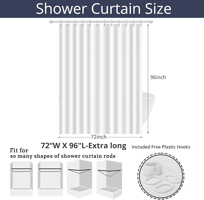 Grey and White Bow Shower Curtain - Image 7