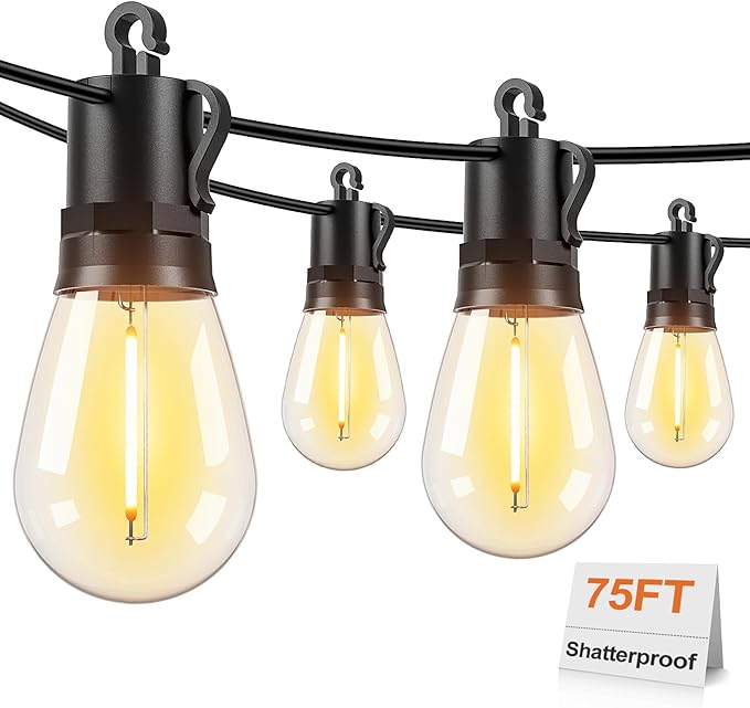 Brightever LED Outdoor String Lights, 75FT Patio Lights by Brightever