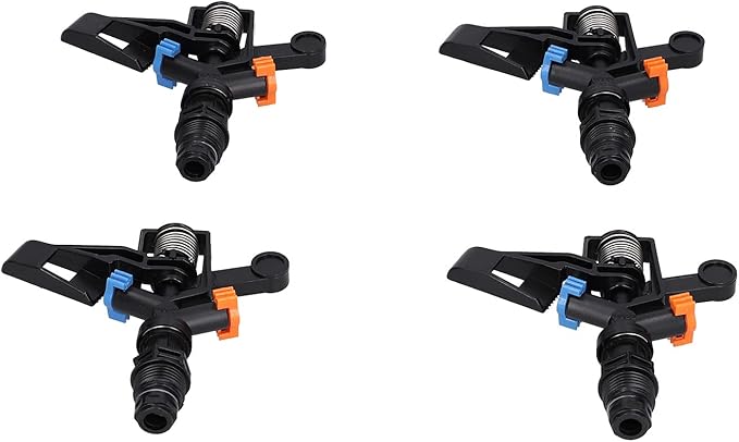 Rocking Arm Sprinklers,10PCS Plastics G 1/2 Male Thread 360° Rotating Sprinklers Watering Sprinkler for Yard Lawn and Grass Irrigation 4.7x4.5in