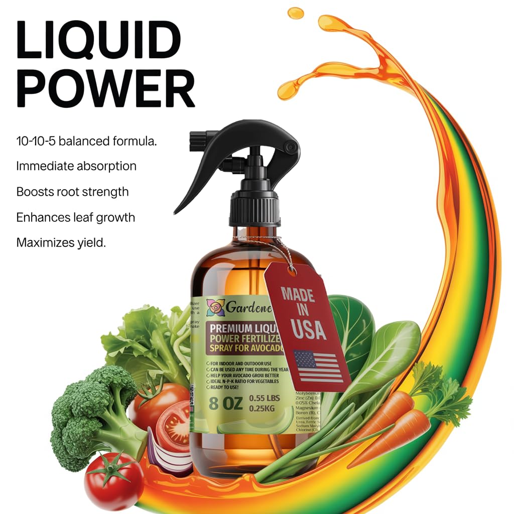 Liquid Power Pepper Fertilizer Spray – Ready-to-Use Liquid Plant Food Mist for Pepper – Premixed, Easy Application – Fast-Acting Formula for Growth, Roots & Yield – Indoor & Outdoor Use – 8 oz
