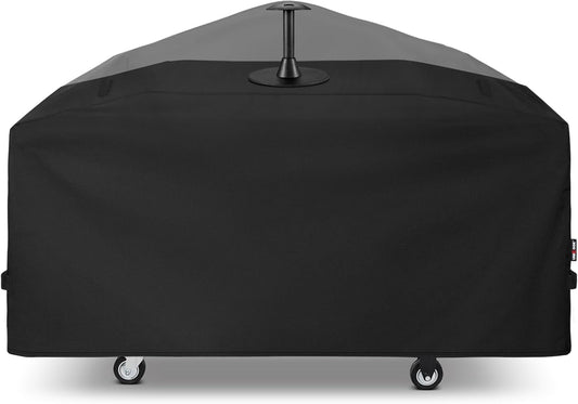 Unicook 75 Inch Griddle Cover for Blackstone 36 Inch Cooking Station with Hood, Large Flat Top Grill Cover with Sealed Seam, Heavy Duty Waterproof, Includes Support Pole