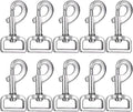 Lucky Goddness 10pcs Swivel Snap Hooks by LuckyGoddness