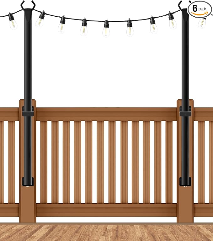 AHRLHR 5 Ft String Light Poles 2 Pack, String Light Poles by Unknown