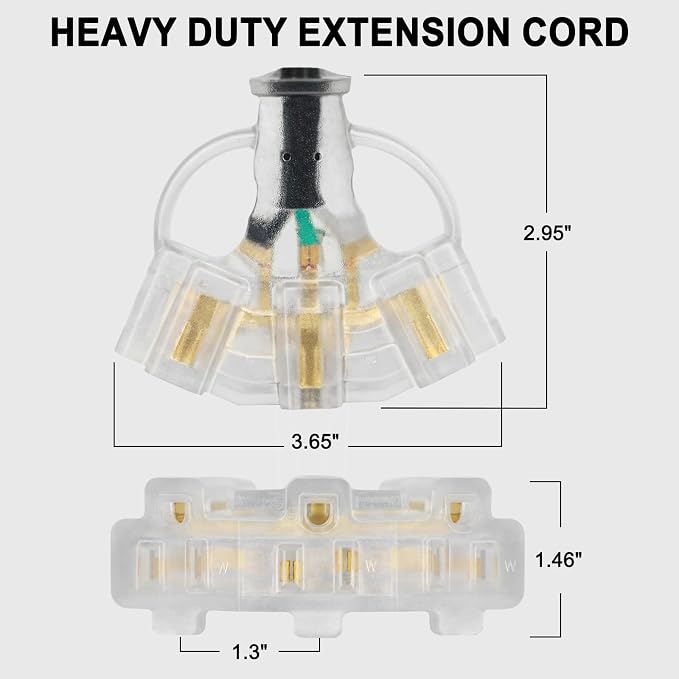 2FT 12/3 Outdoor Extension Cord - Image 2